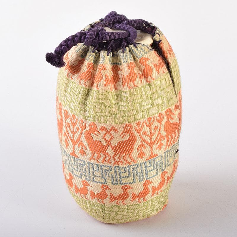 茶道具　加藤唐三郎造　古瀬戸　肩衝茶入　仕覆付　共箱　V　6978