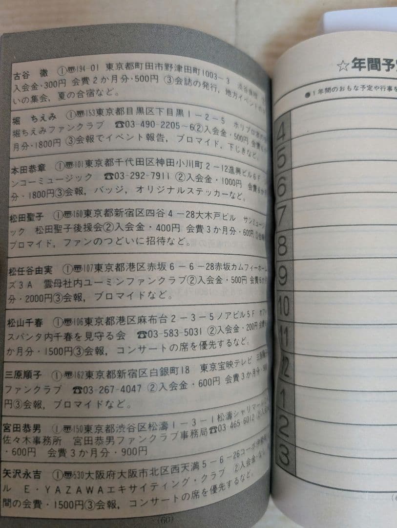 アイドルなんでも手帳　中学二年コース（昭和57年5月号）