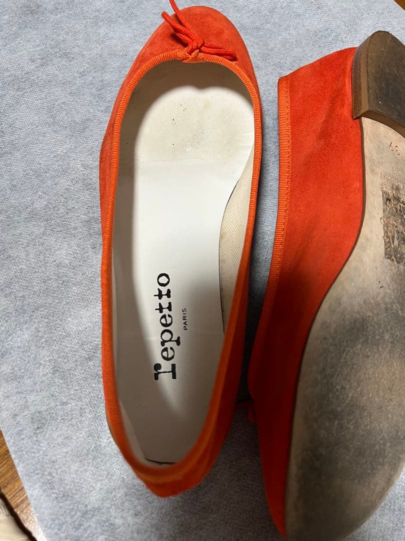 Repetto オレンジ フラットシューズ