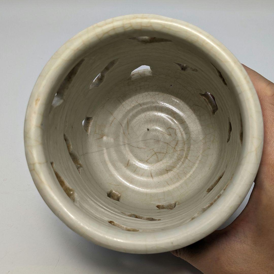 李朝 白磁染付筆筒 高麗白磁 李氏朝鮮 文房具 書道具 ペン立て 筆立て 置物