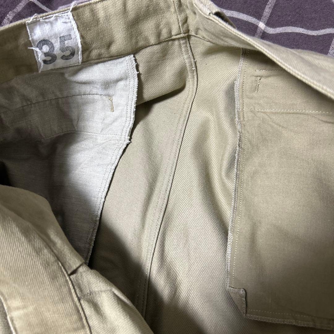 フランス軍 M52 チノパン 後期型 2タック サイズ35 美品 デットストック