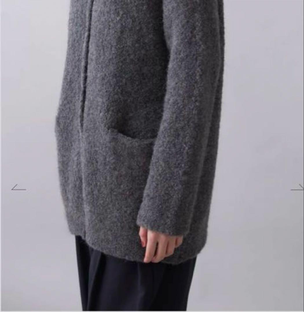 新品未使用　stamp and diaryブークレ ロングカーディガン　グレー