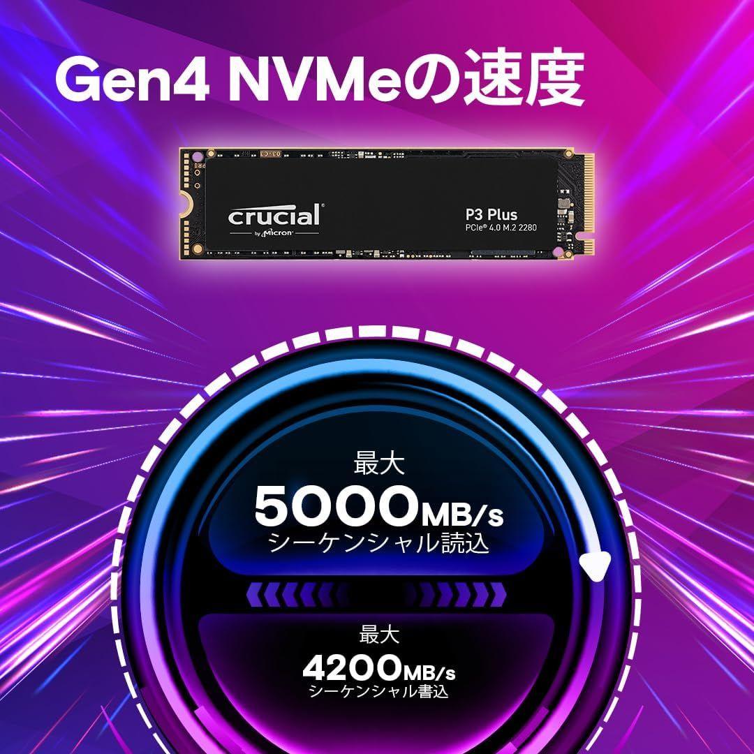 ⭐️新品⭐️CrucialR P3 Plus Gen4 NVMe SSD 1TB