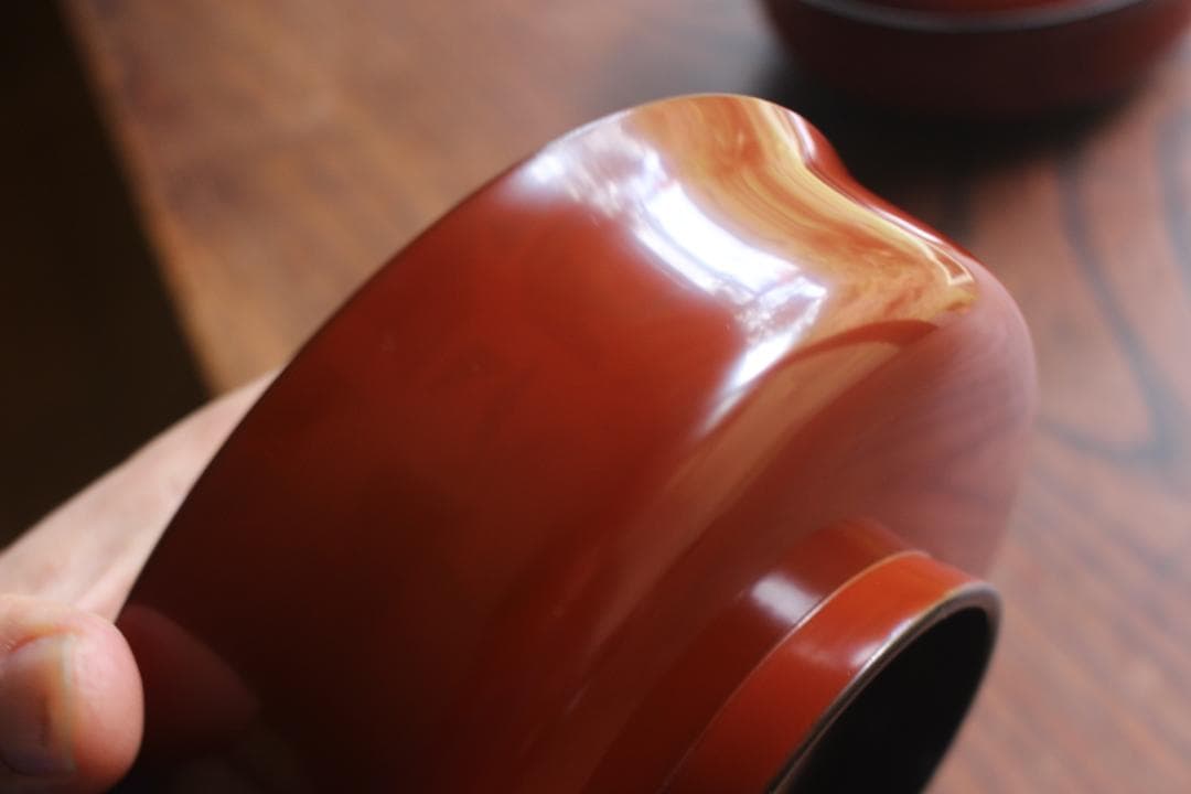 デッドストック！上質朱漆に極上鳳凰蒔絵の大平椀2点（検輪島塗蒔絵椀煮物椀雑煮椀