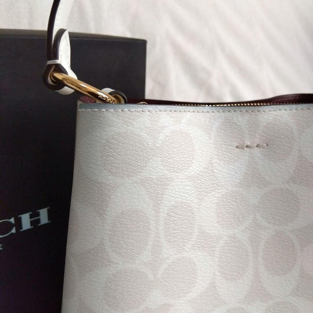 COACH タウン バケット バッグ ショルダーバッグ シグネチャー レザー