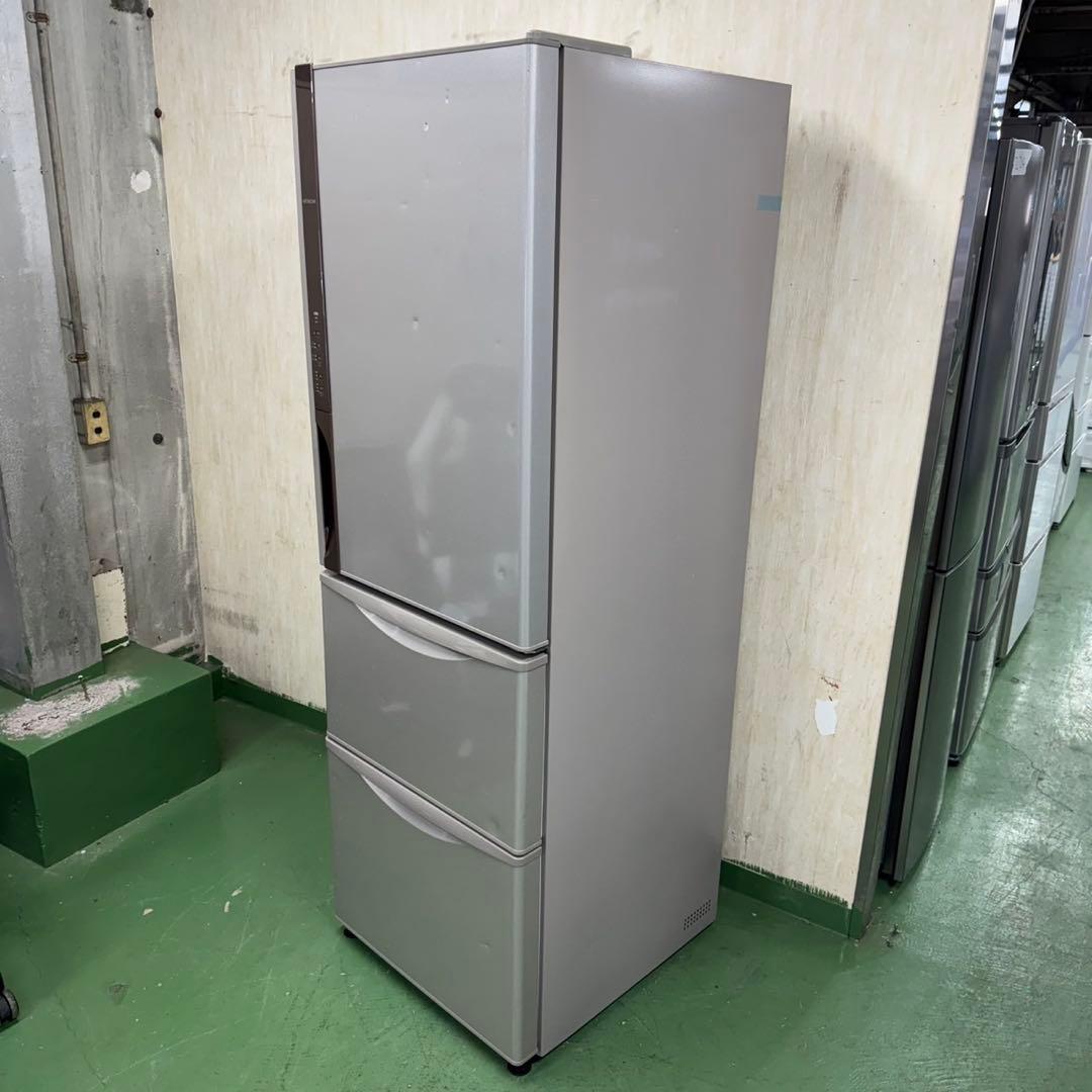 228 日立　大型冷蔵庫　375L 300L強　小型　家庭用　右開き　自動製氷