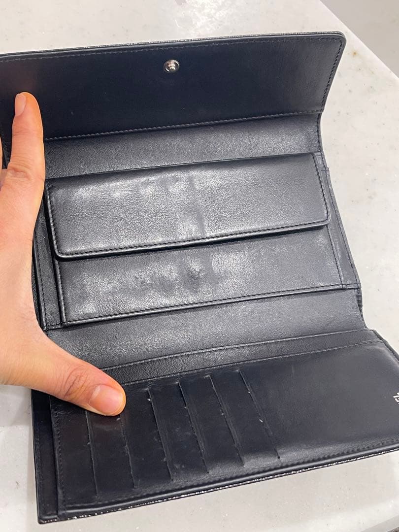 CHANEL 黒レザー 長財布