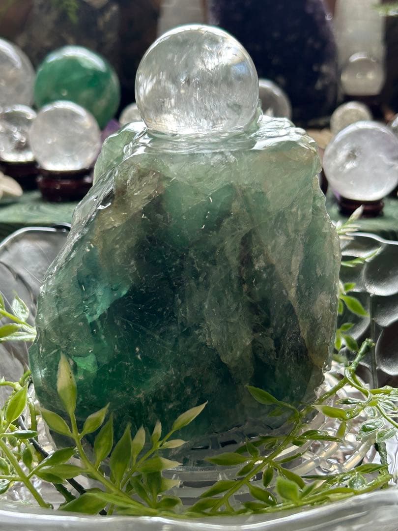 ✨破格✨絶品‼️フローライト☆噴水☆天然石⭐︎ファウンテン☆秘蔵品⭐︎2300g