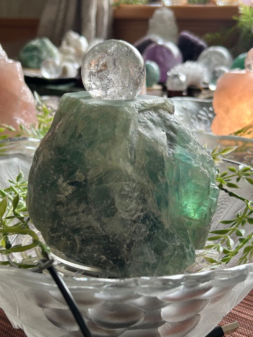 ✨破格✨絶品‼️フローライト☆噴水☆天然石⭐︎ファウンテン☆秘蔵品⭐︎2300g