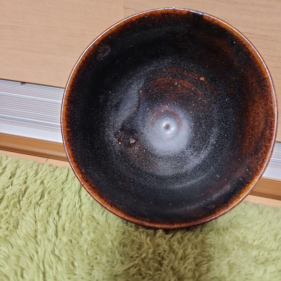 クメ-ル黒褐秞陶器茶碗