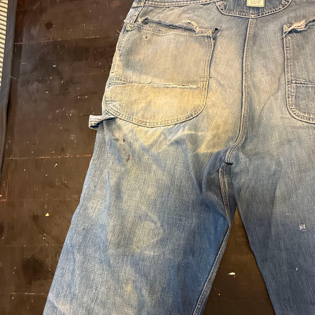 [圧倒的雰囲気！]70s Lee ビンテージ　オーバーオール ボロの美学。炭鉱系