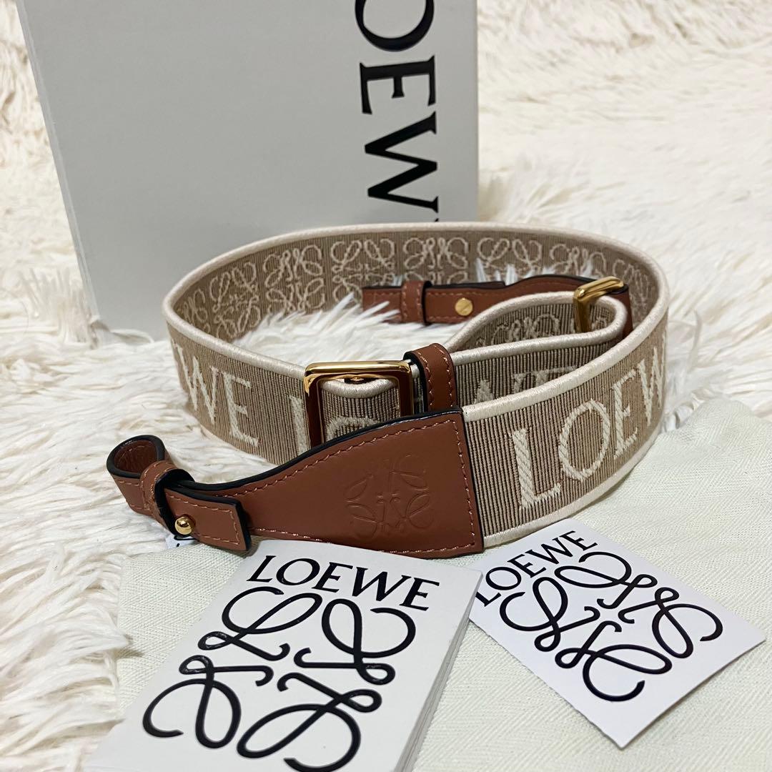 【未使用品】ロエベ＊ショルダーストラップ アナグラム 正規品 刻印 ゴールド金具