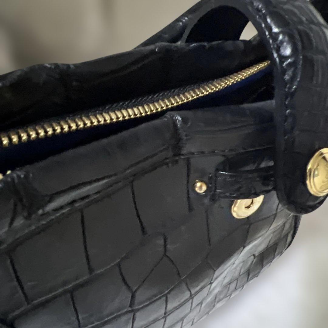 ADMJ マットクロコダイル革　バッグ