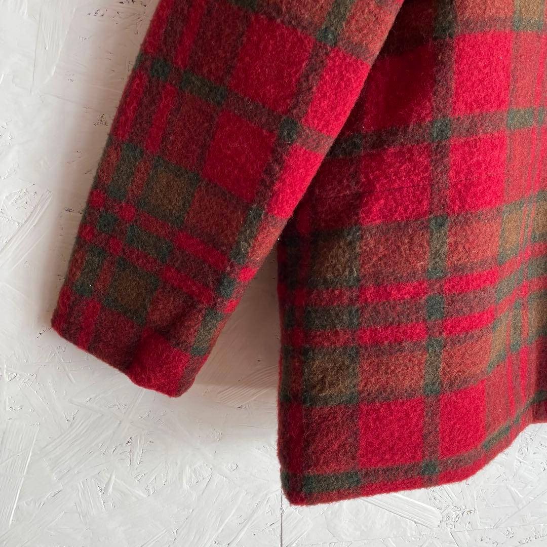 80's 古着 US製 Vintage『L.L.Bean』襟切替チェックブルゾン