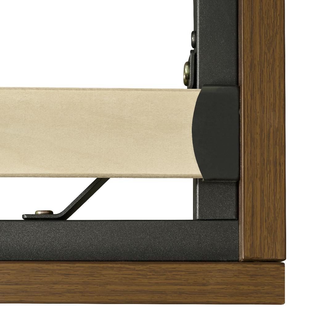 【新作】ベッド シングル ウォールナット色 収納付き コンセント付き USBポー