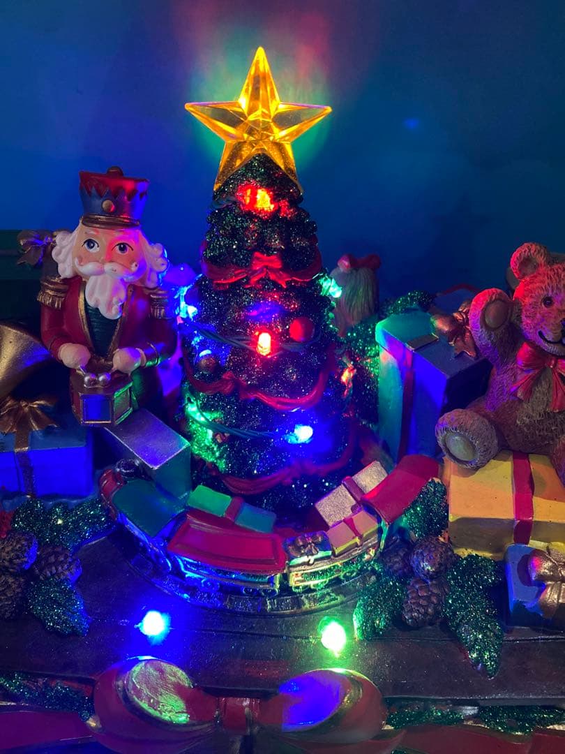 (美品)クリスマス ロッキングホース 電飾　メロディ　高さ38㎝×幅55㎝