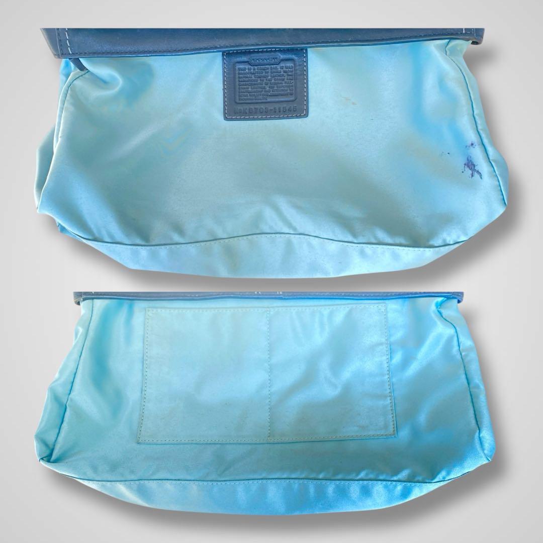 バッグ COACH leather turn lock tote bag black