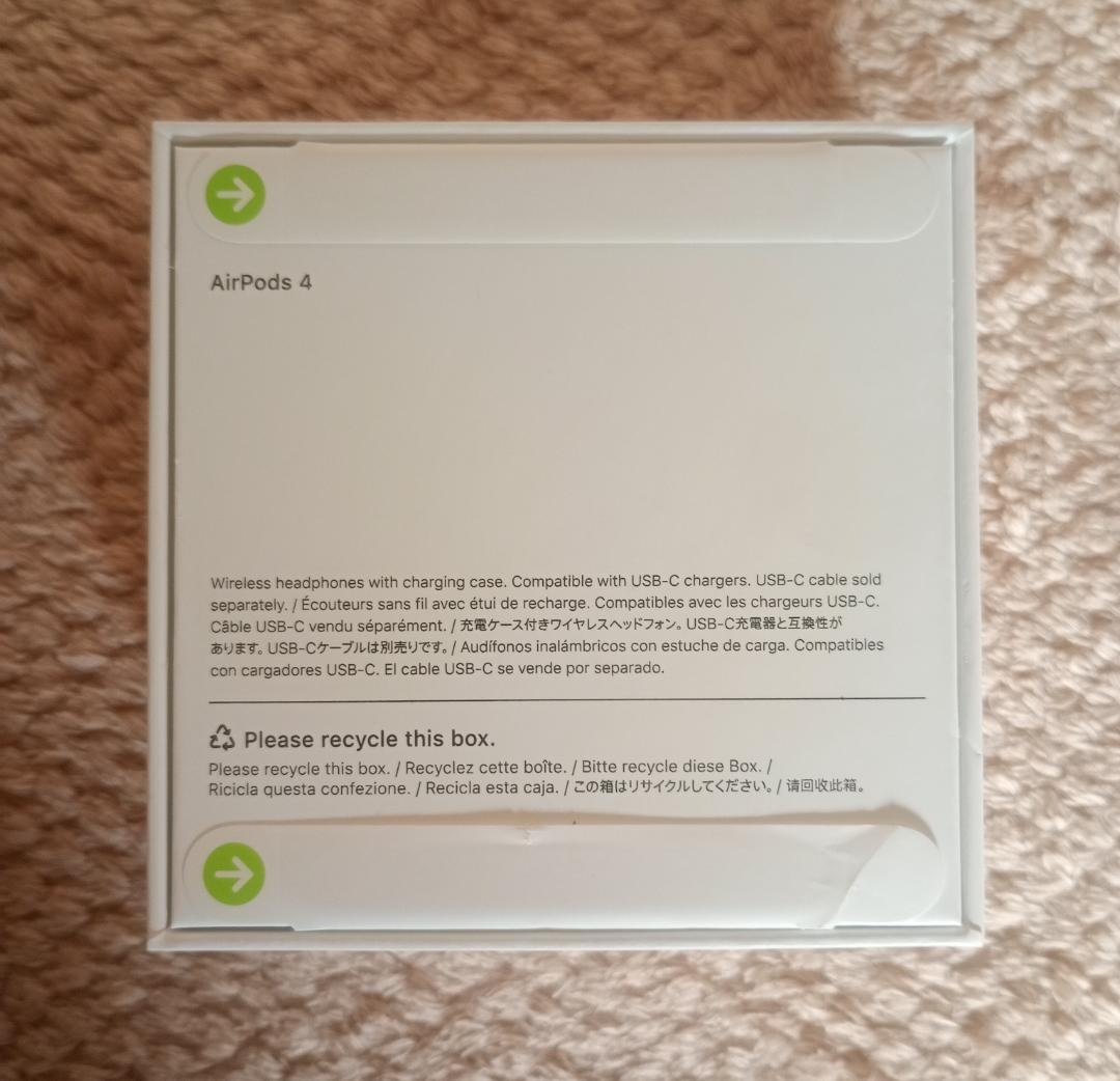 Apple AirPods 4 新品 ノイズキャンセル非搭載