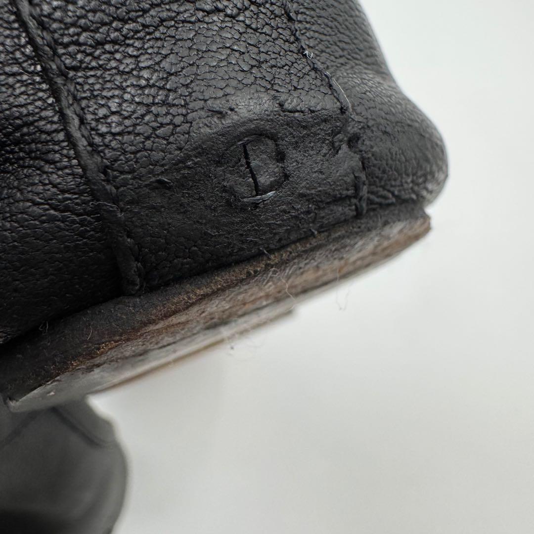 マルジェラ　足袋　フラット　ブラック　レザー　サイズ36