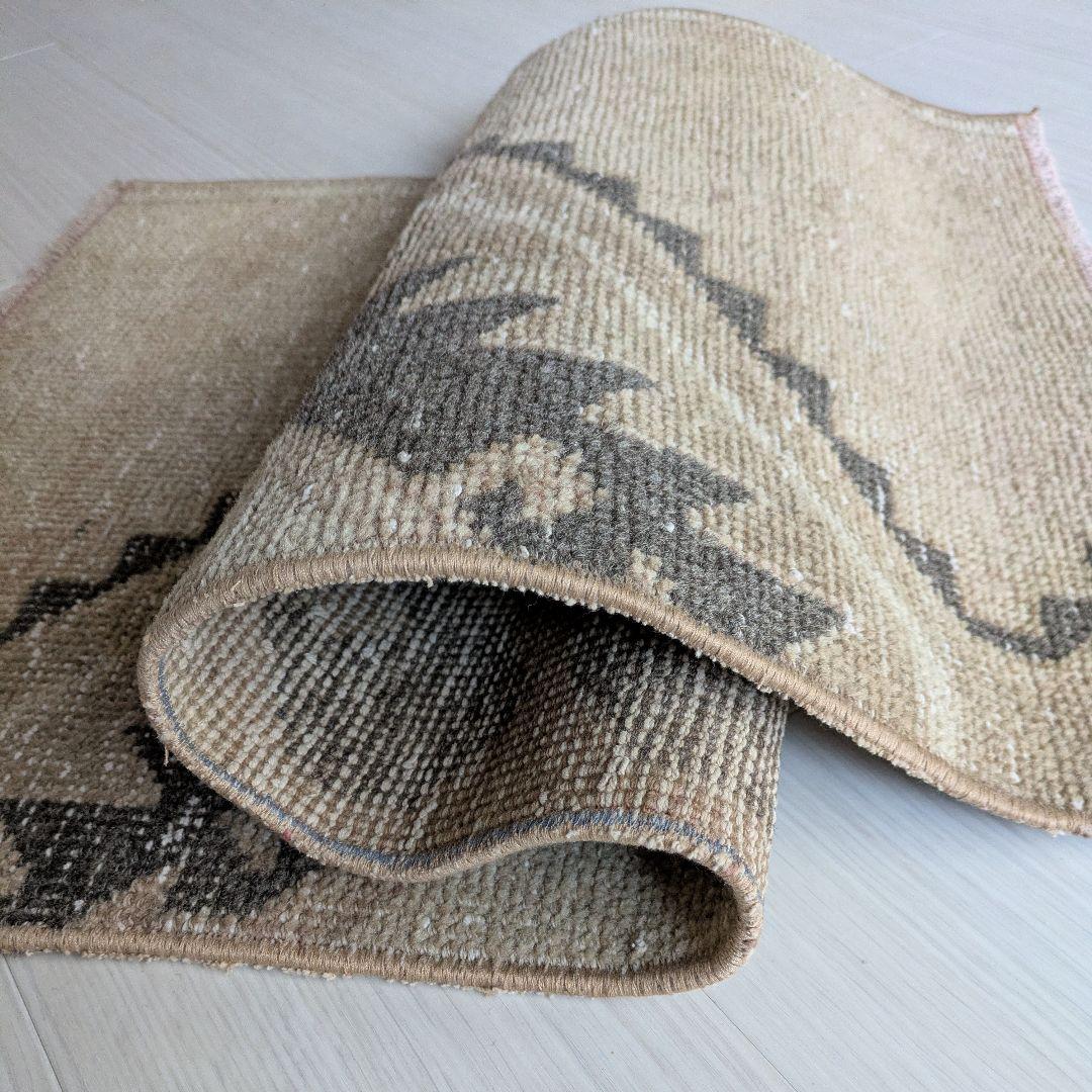 50×100 ベージュトルコヴィンテージラグ　ミニサイズ