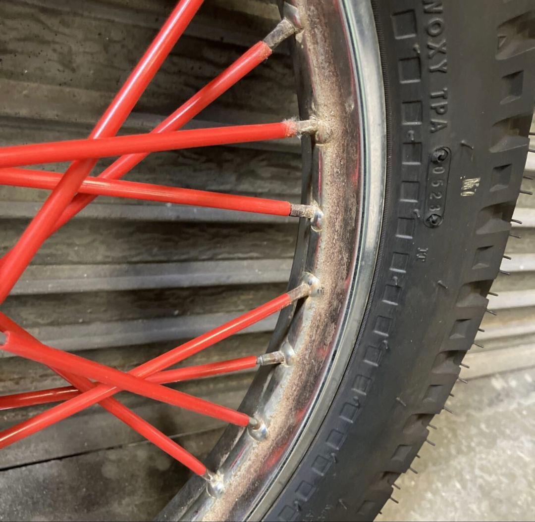 ★ホンダ　スーパーカブ　3.00-17 ブロックタイヤ付き★検索用　太足