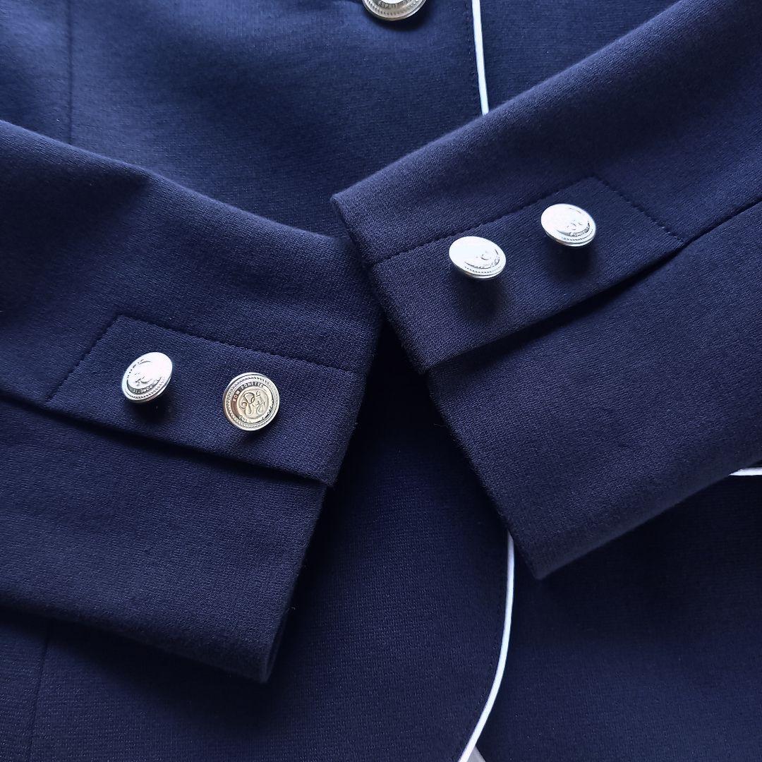 ポンポネット♥️150 卒服　卒業　お受験　フォーマル　青　チェック　冠婚葬祭