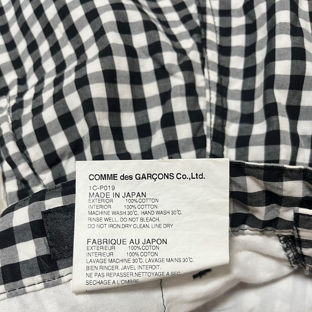 BLACK COMME des GARCONS ギンガムチェック サルエルパンツ