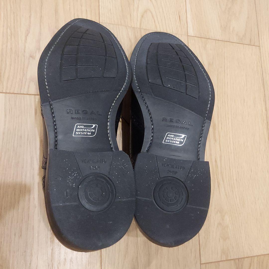 26cm REGAL 黒レザー ウィングチップ ドレスシューズ 日本製