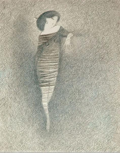 油絵 菅家令子 絵 絵画インテリア額付(青緑＋金色の枠) F3-010111女性