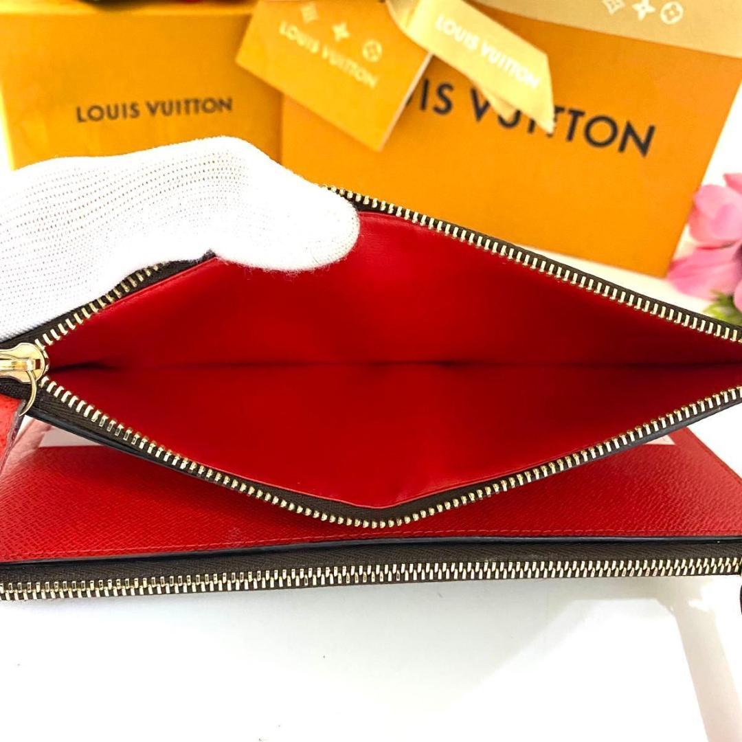 ルイ ヴィトン◎ポルトフォイユ アデル コクリコ ダブルファスナー モノグラム