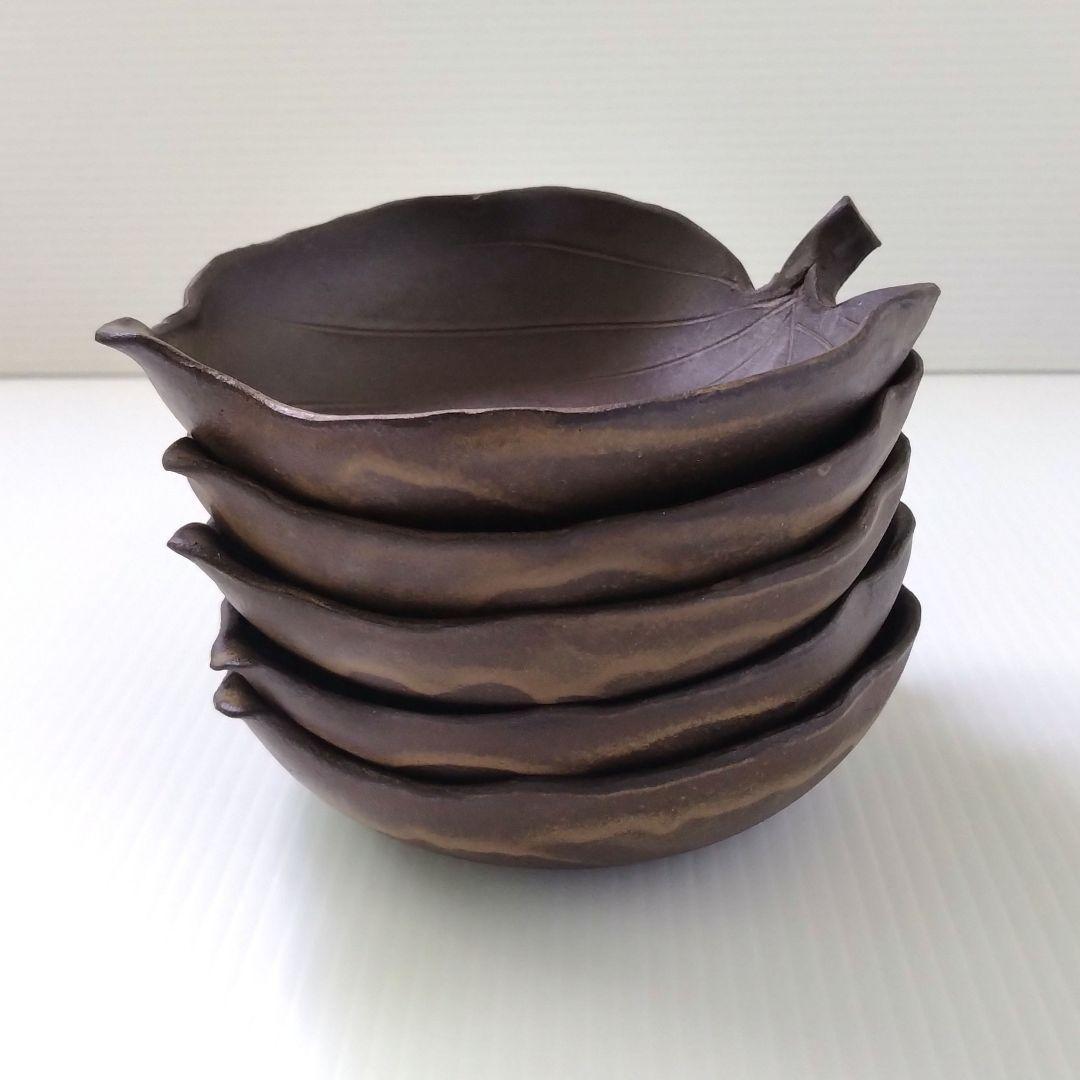 田中恒子 TSUNE ツネ 葉皿 葉型 木の葉 小皿 中皿 小鉢 和食器 5客揃