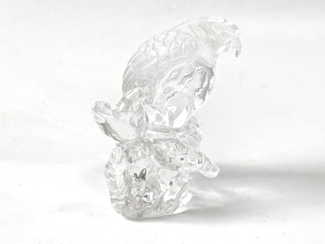 天然水晶　クリスタル　鷹　鷲　開運　置物　ふくろう　パワーストーン　天然　水晶