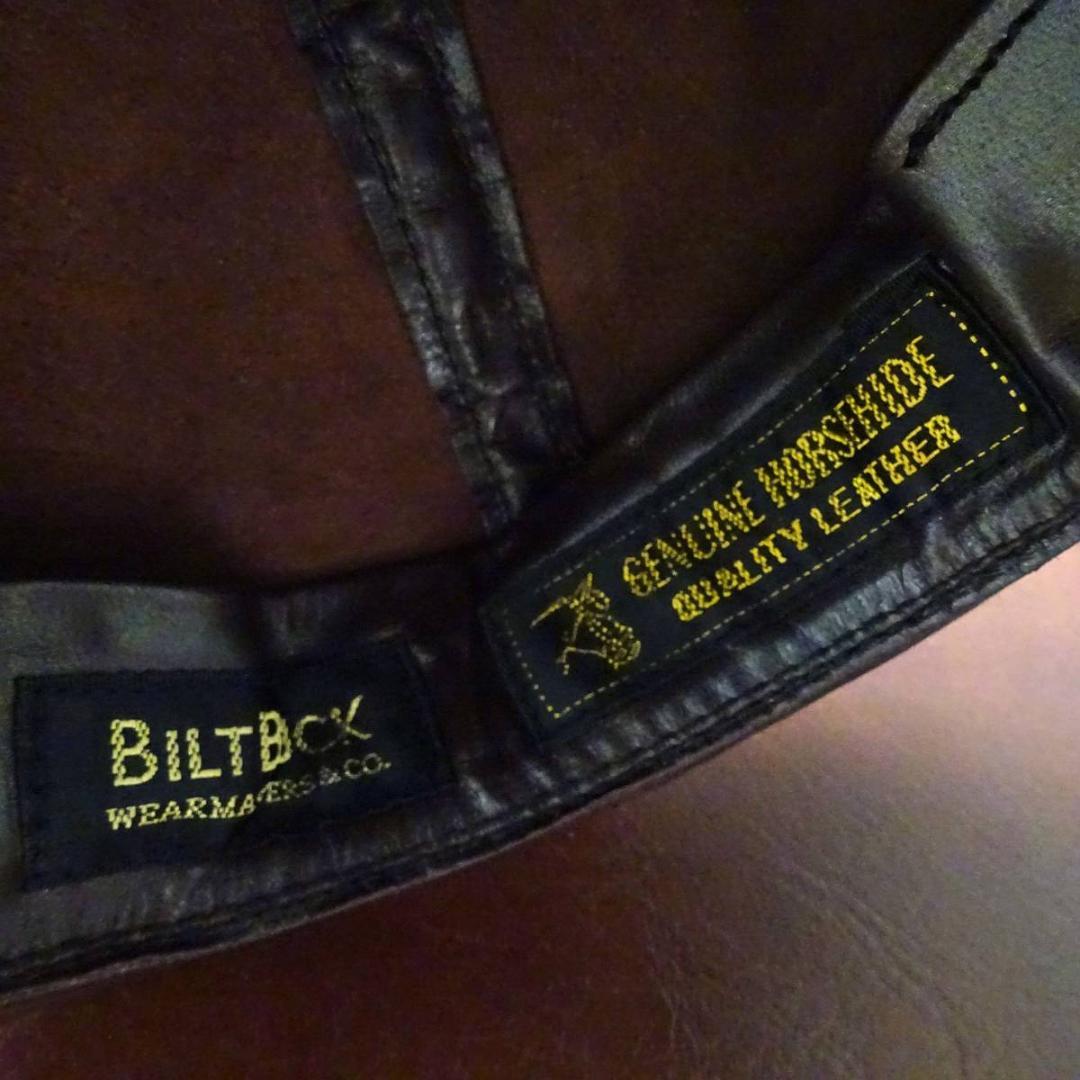 ビルトバックキャスケットBILTBUCK 本ヌメ革ホースハイドアトラクションズ茶