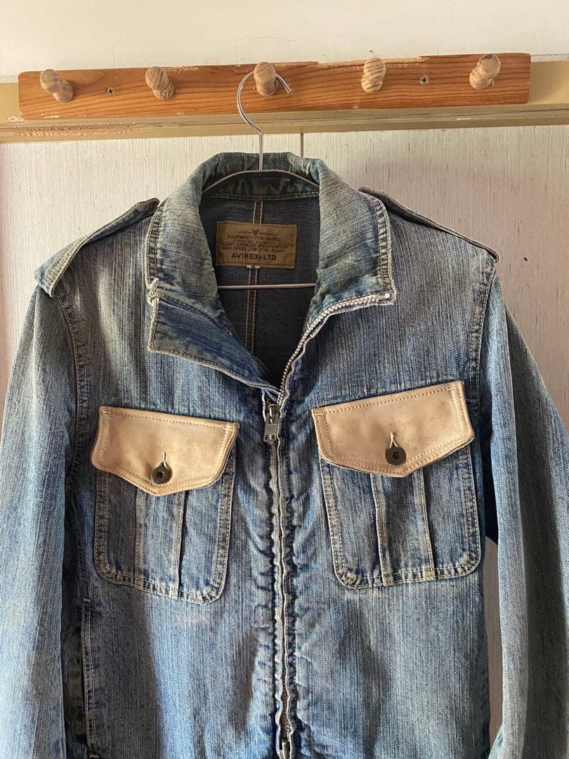 AVIREX デニムオーバーオール・つなぎ　Mサイズ