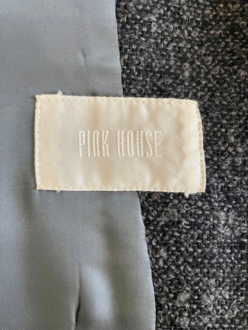 【ピンクハウス】ツイードウールロングジャケット