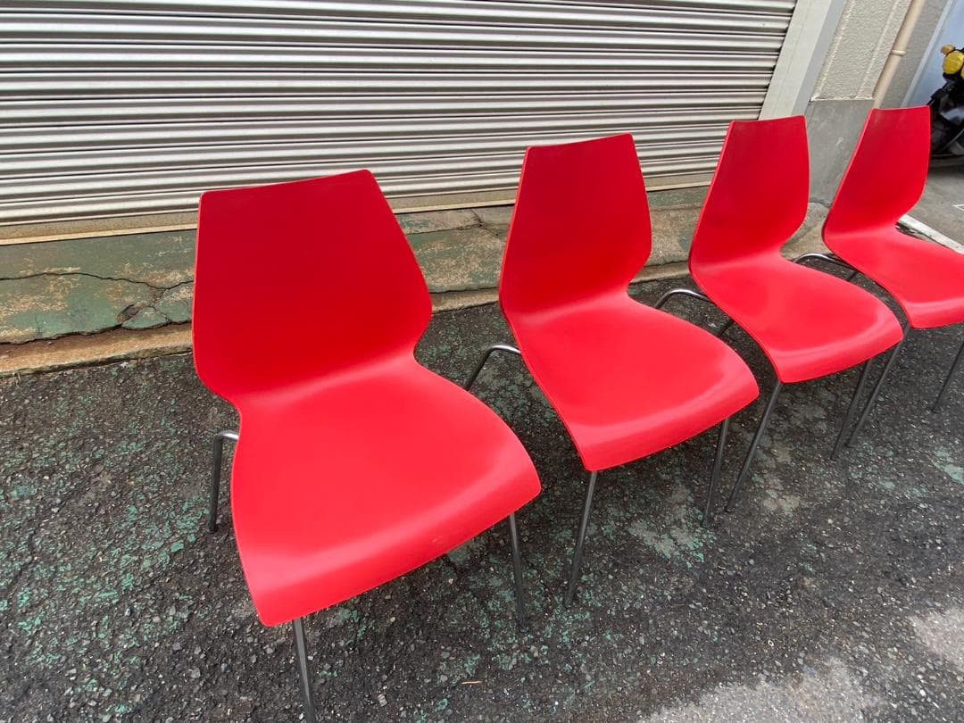 A331◆kartell MAUI◆カルテル マウイ チェア 4脚セット「レッド