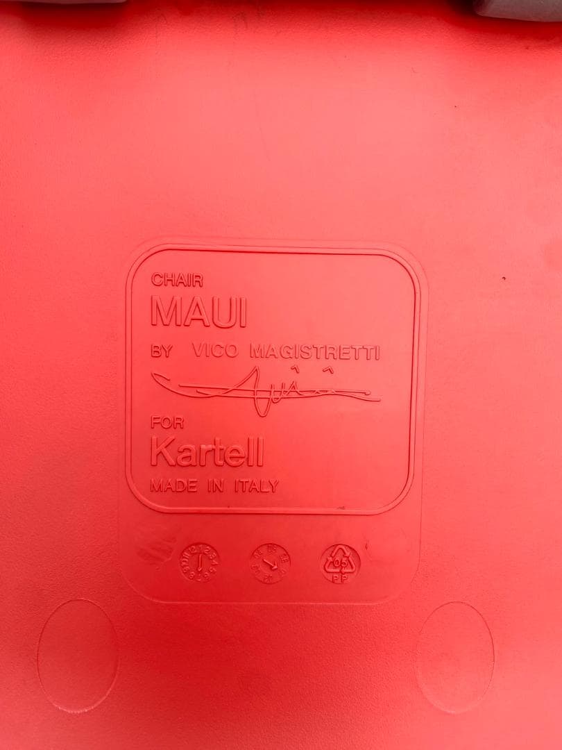 A331◆kartell MAUI◆カルテル マウイ チェア 4脚セット「レッド