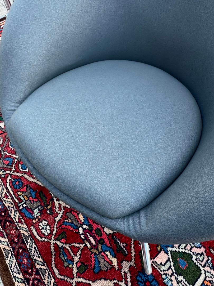 美品 モダン ラウンジチェア 相合家具 回転チェア 1脚