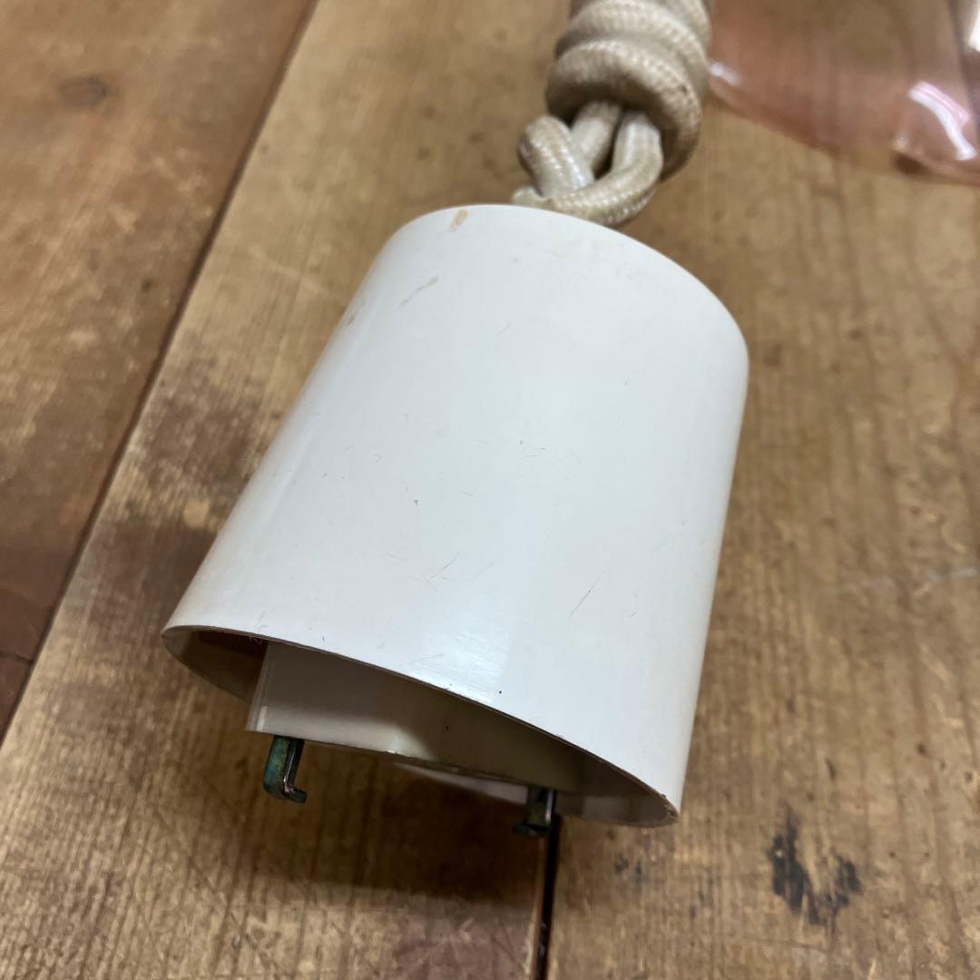 D-2 ⑧ 昭和レトロ フリル型 ガラスシェード ペンダントライト シーリング