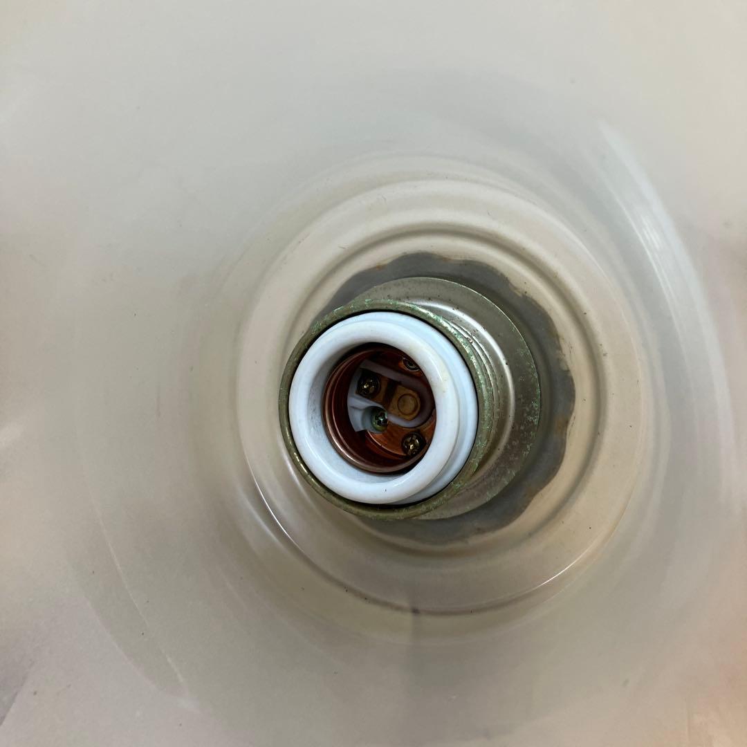 D-2 ⑧ 昭和レトロ フリル型 ガラスシェード ペンダントライト シーリング