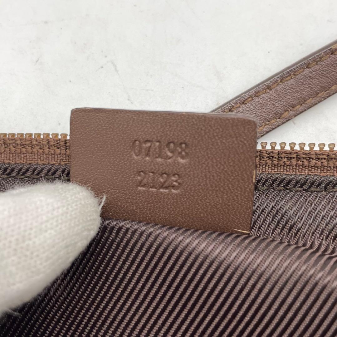 グッチ ハンドバッグ アクセソ GGキャンバス ポーチ 茶 FS316