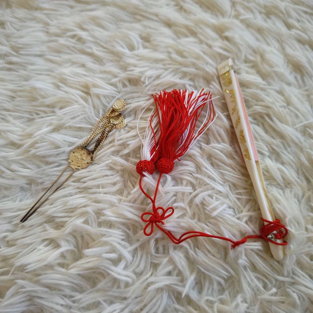 はこせこセット 晴れ着の丸昌 小物セット 七五三 朱色 ７歳 セレモニー