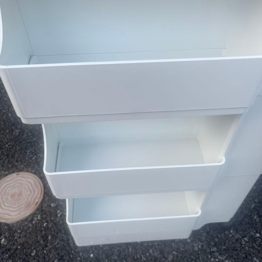 【良品】BOBY WAGON ボビーワゴン 3段5トレイ WHITE