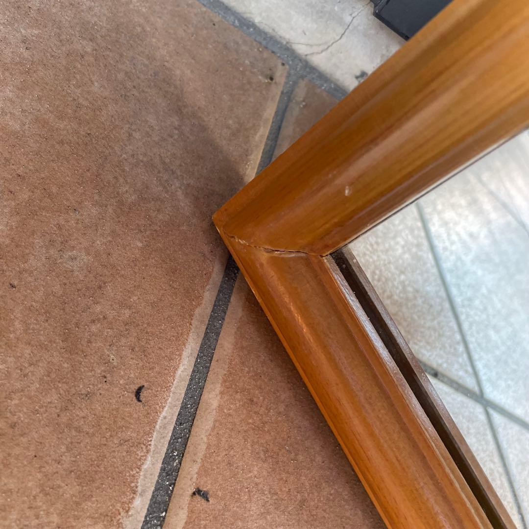 デンマーク製　1960's　ヴィンテージ　北欧　モダン　チーク　無垢 ミラー　B