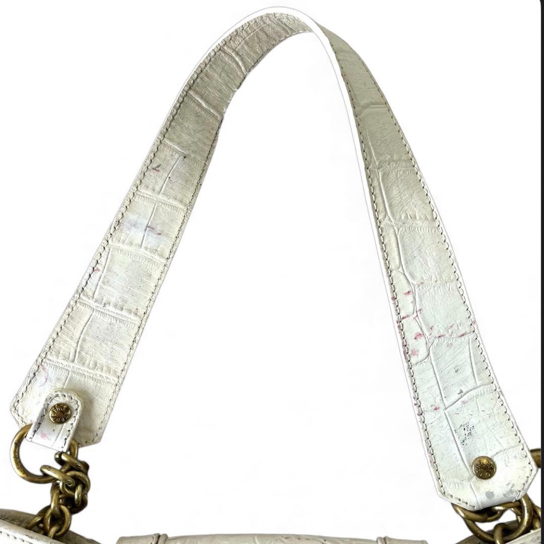 ETRO マルゴット レザー チェーンショルダーバッグ 白色系 イタリア製