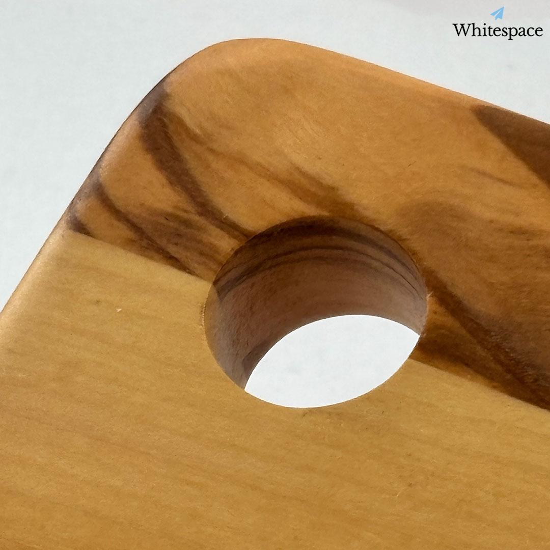 矩形の匠。奥行き イタリアン オリーブウッド カッティングボード まな板 研磨済