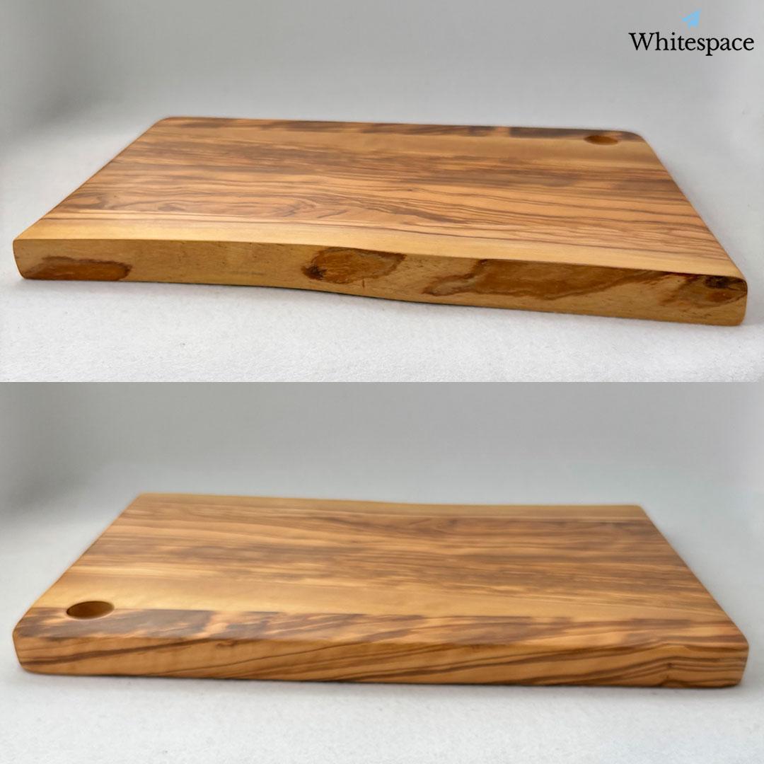 矩形の匠。奥行き イタリアン オリーブウッド カッティングボード まな板 研磨済