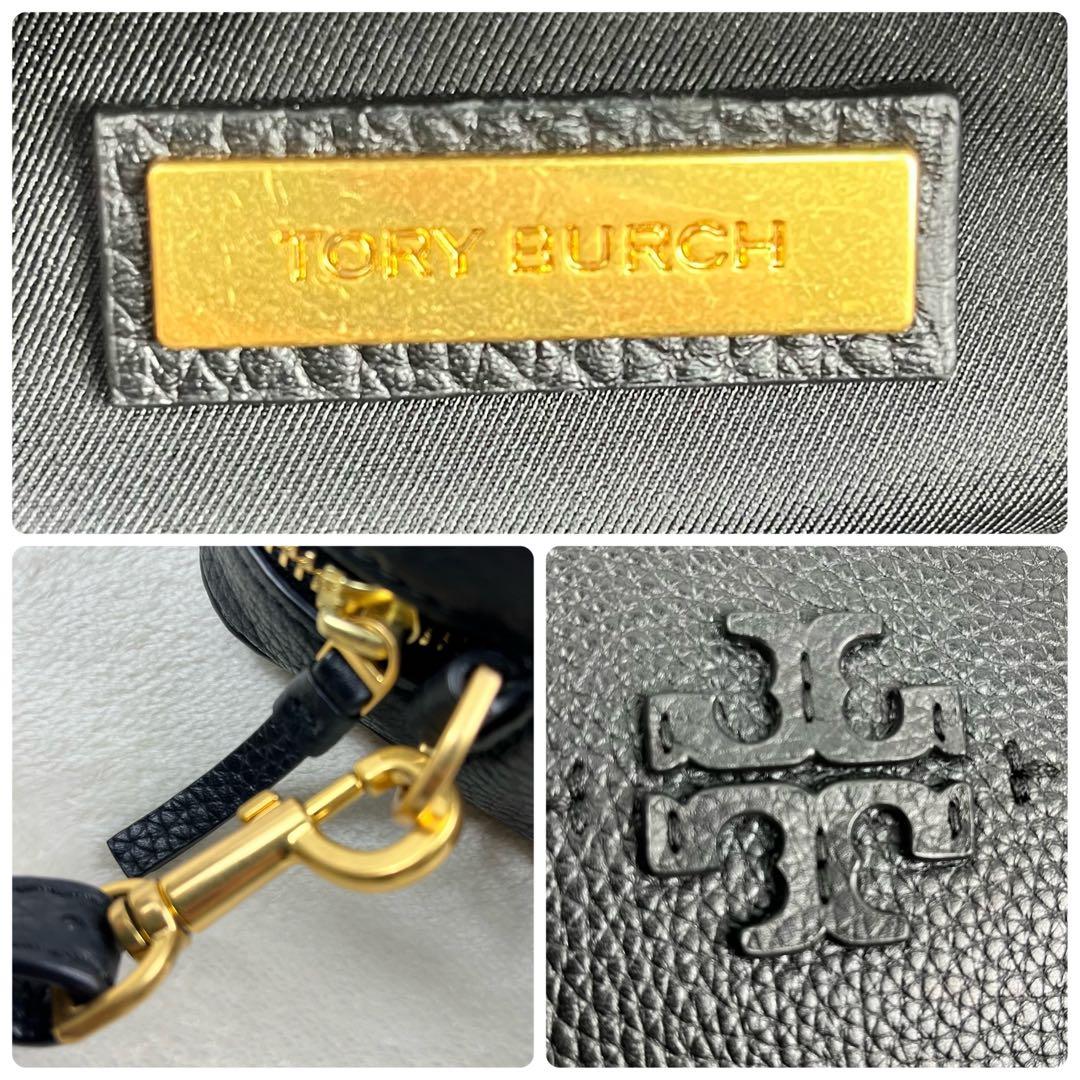 【極美品】 トリーバーチ ショルダーバッグ マックグロー 黒 レザー ゴールド