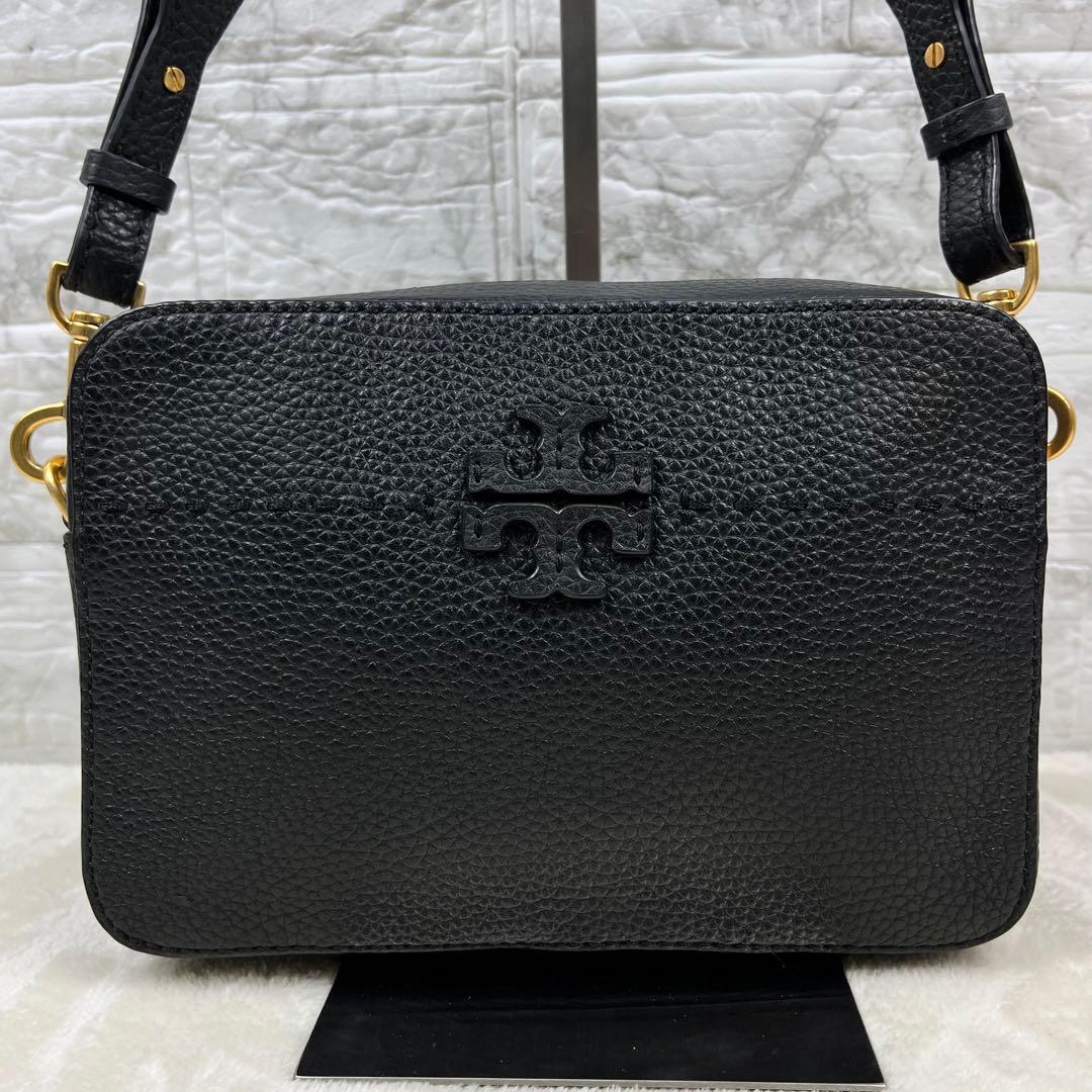 【極美品】 トリーバーチ ショルダーバッグ マックグロー 黒 レザー ゴールド