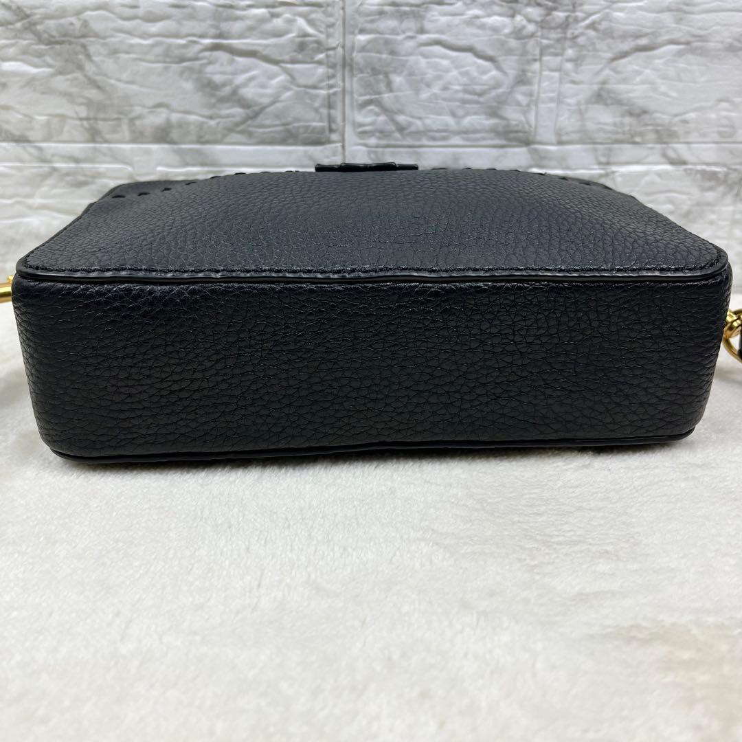 【極美品】 トリーバーチ ショルダーバッグ マックグロー 黒 レザー ゴールド